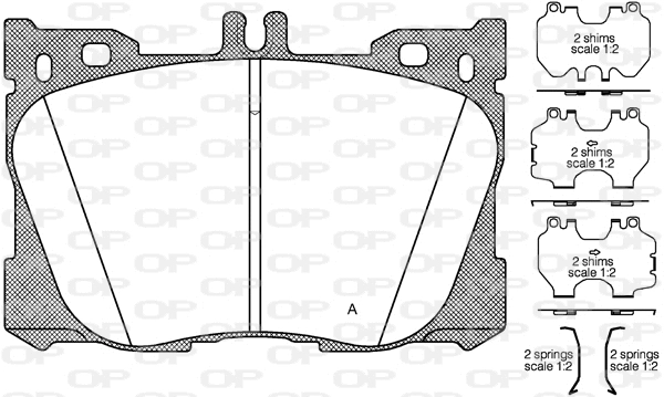 BPA1705.00 OPEN PARTS Комплект тормозных колодок, дисковый тормоз (фото 1)