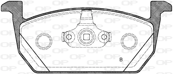 BPA1710.00 OPEN PARTS Комплект тормозных колодок, дисковый тормоз (фото 2)