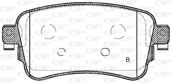 BPA1720.00 OPEN PARTS Комплект тормозных колодок, дисковый тормоз (фото 2)