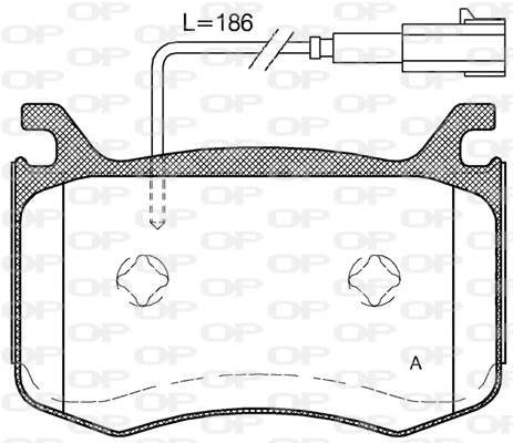 BPA1721.02 OPEN PARTS Комплект тормозных колодок, дисковый тормоз (фото 1)