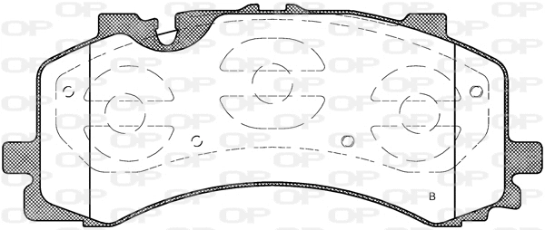 BPA1744.00 OPEN PARTS Комплект тормозных колодок, дисковый тормоз (фото 2)