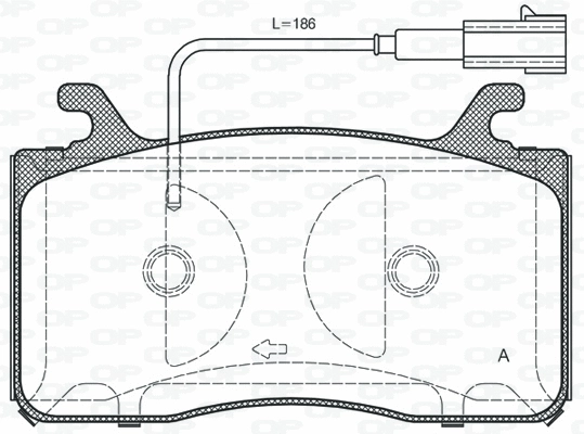 BPA1759.12 OPEN PARTS Комплект тормозных колодок, дисковый тормоз (фото 1)