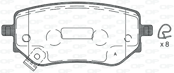 BPA1802.02 OPEN PARTS Комплект тормозных колодок, дисковый тормоз (фото 1)