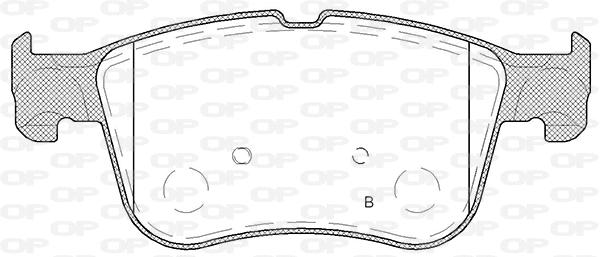 BPA1808.12 OPEN PARTS Комплект тормозных колодок, дисковый тормоз (фото 2)