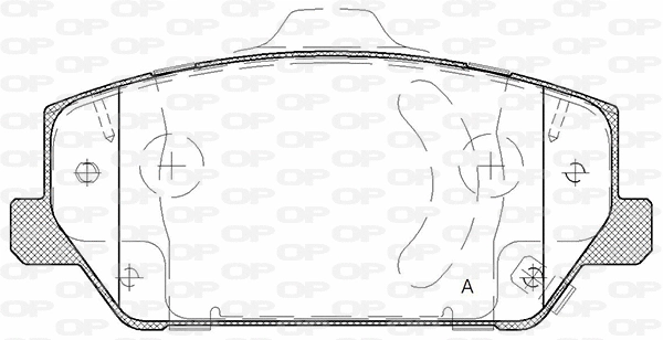 BPA1809.02 OPEN PARTS Комплект тормозных колодок, дисковый тормоз (фото 1)