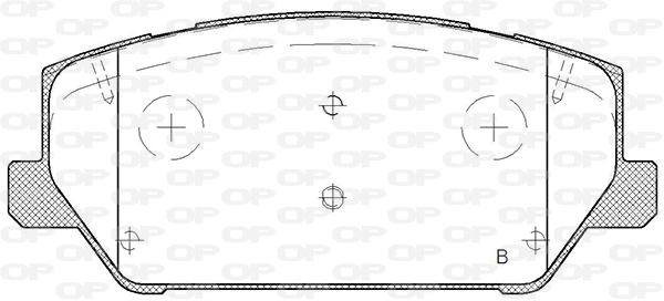 BPA1809.02 OPEN PARTS Комплект тормозных колодок, дисковый тормоз (фото 2)