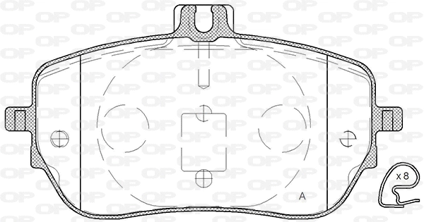 BPA1827.00 OPEN PARTS Комплект тормозных колодок, дисковый тормоз (фото 1)
