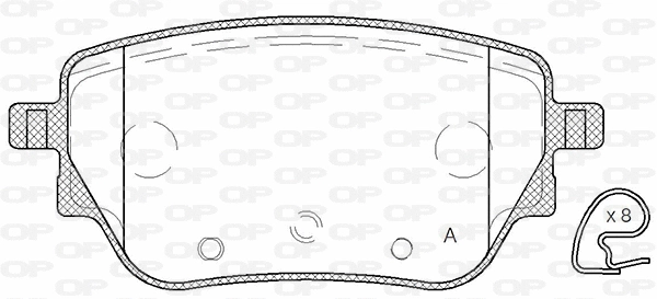 BPA1838.00 OPEN PARTS Комплект тормозных колодок, дисковый тормоз (фото 1)