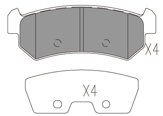 24083z KLAXCAR FRANCE Комплект тормозных колодок, дисковый тормоз (фото 1)