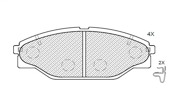 24704z KLAXCAR FRANCE Комплект тормозных колодок, дисковый тормоз (фото 1)