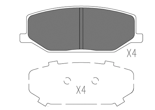 24778z KLAXCAR FRANCE Комплект тормозных колодок, дисковый тормоз (фото 1)