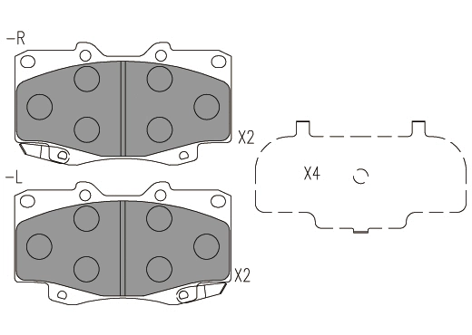 24789z KLAXCAR FRANCE Комплект тормозных колодок, дисковый тормоз (фото 1)