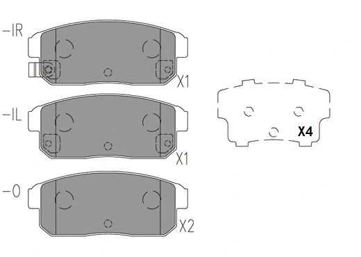 24881z KLAXCAR FRANCE Комплект тормозных колодок, дисковый тормоз (фото 1)