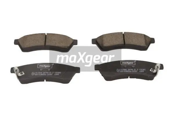 19-2908 MAXGEAR Комплект тормозных колодок, дисковый тормоз (фото 1)