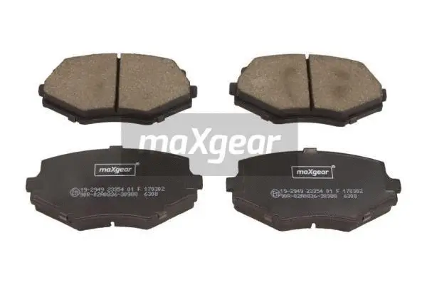 19-2949 MAXGEAR Комплект тормозных колодок, дисковый тормоз (фото 1)