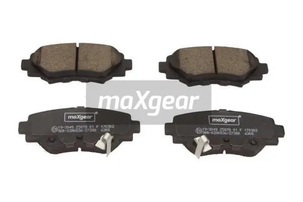 19-3049 MAXGEAR Комплект тормозных колодок, дисковый тормоз (фото 1)