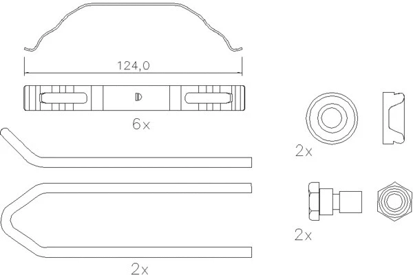 PD/124-K018 _ CV Advan FRAS-LE Комплект тормозных колодок, дисковый тормоз (фото 2)
