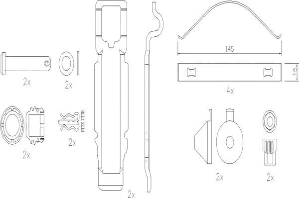 PD/142-K023 _ CV Advan FRAS-LE Комплект тормозных колодок, дисковый тормоз (фото 2)