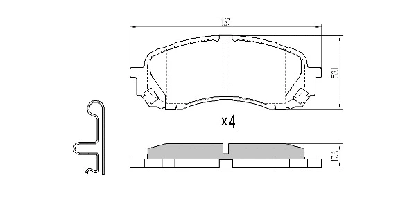 FBP-0030 FREMAX Комплект тормозных колодок, дисковый тормоз (фото 1)