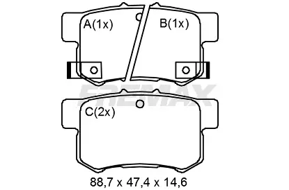 FBP-0297 FREMAX Комплект тормозных колодок, дисковый тормоз (фото 2)
