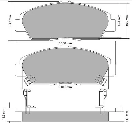 FBP-0302 FREMAX Комплект тормозных колодок, дисковый тормоз (фото 1)