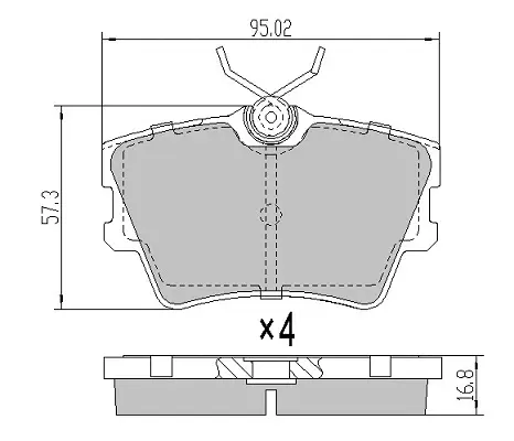 FBP-1043 FREMAX Комплект тормозных колодок, дисковый тормоз (фото 1)