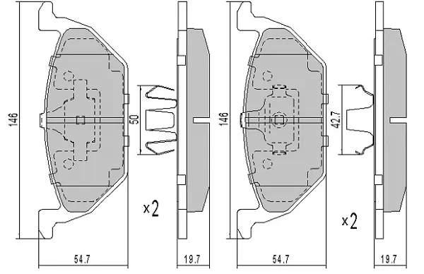 FBP-1069 FREMAX Комплект тормозных колодок, дисковый тормоз (фото 1)