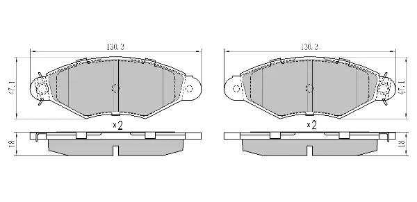 FBP-1083 FREMAX Комплект тормозных колодок, дисковый тормоз (фото 2)