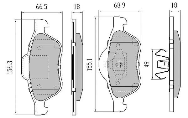 FBP-1251-01 FREMAX Комплект тормозных колодок, дисковый тормоз (фото 1)