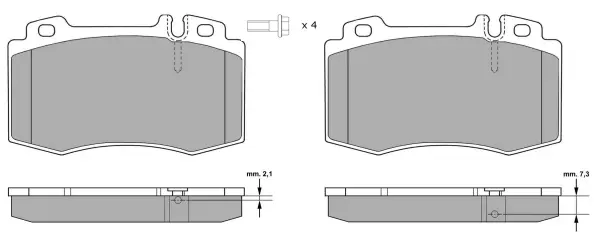FBP-1299-01 FREMAX Комплект тормозных колодок, дисковый тормоз (фото 1)