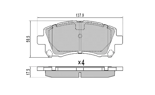 FBP-1599 FREMAX Комплект тормозных колодок, дисковый тормоз (фото 1)