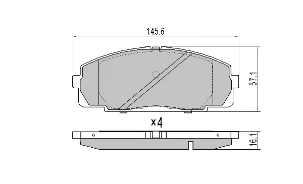 FBP-1665 FREMAX Комплект тормозных колодок, дисковый тормоз (фото 1)