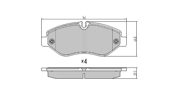 FBP-1715 FREMAX Комплект тормозных колодок, дисковый тормоз (фото 1)