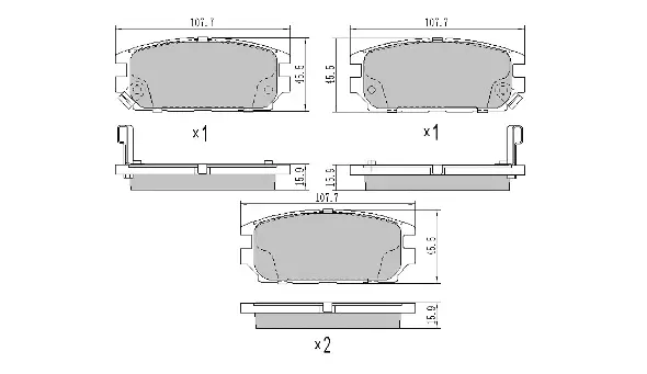 FBP-1752 FREMAX Комплект тормозных колодок, дисковый тормоз (фото 1)