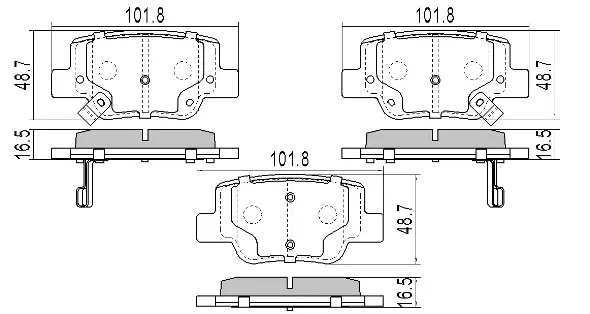 FBP-1836 FREMAX Комплект тормозных колодок, дисковый тормоз (фото 1)