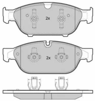 FBP-1852 FREMAX Комплект тормозных колодок, дисковый тормоз (фото 1)