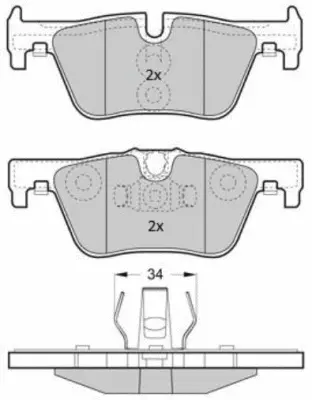 FBP-1874 FREMAX Комплект тормозных колодок, дисковый тормоз (фото 1)
