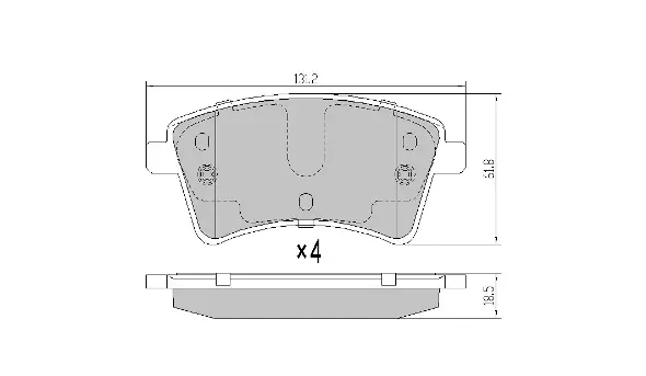 FBP-1913 FREMAX Комплект тормозных колодок, дисковый тормоз (фото 1)