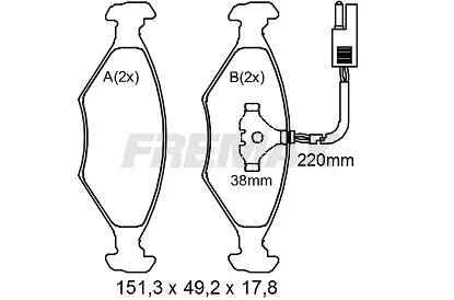 FBP-2065 FREMAX Комплект тормозных колодок, дисковый тормоз (фото 2)