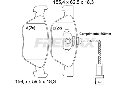 FBP-2137 FREMAX Комплект тормозных колодок, дисковый тормоз (фото 1)