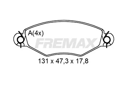 FBP-2217 FREMAX Комплект тормозных колодок, дисковый тормоз (фото 2)