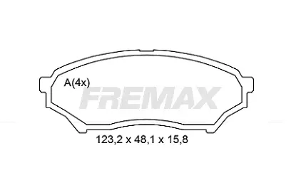 FBP-2247 FREMAX Комплект тормозных колодок, дисковый тормоз (фото 1)