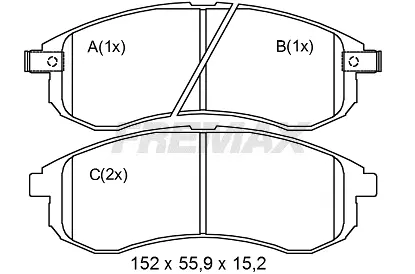 FBP-2248 FREMAX Комплект тормозных колодок, дисковый тормоз (фото 1)