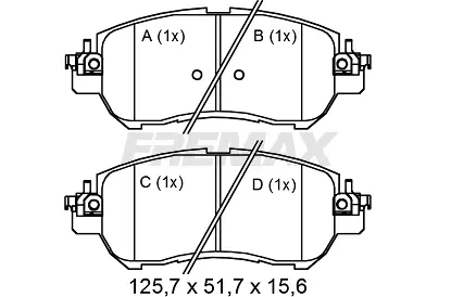 FBP-2603 FREMAX Комплект тормозных колодок, дисковый тормоз (фото 1)