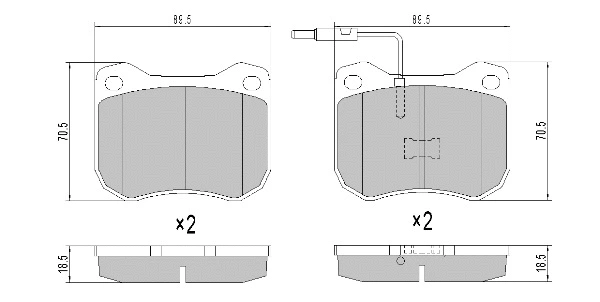 FBP-2653 FREMAX Комплект тормозных колодок, дисковый тормоз (фото 1)