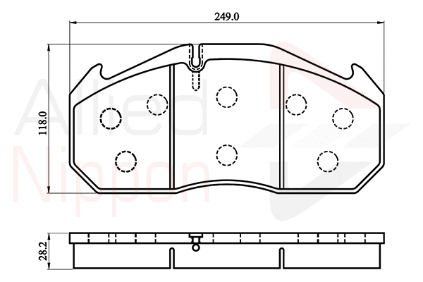 ACV014HD COMLINE Комплект тормозных колодок, дисковый тормоз (фото 1)