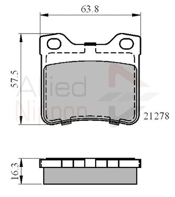 ADB01060 COMLINE Комплект тормозных колодок, дисковый тормоз (фото 1)