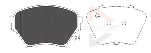ADB01206 COMLINE Комплект тормозных колодок, дисковый тормоз (фото 1)