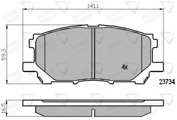 ADB01750 COMLINE Комплект тормозных колодок, дисковый тормоз (фото 1)