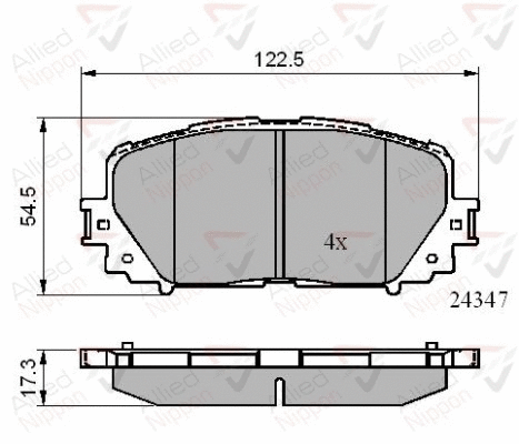 ADB01767 COMLINE Комплект тормозных колодок, дисковый тормоз (фото 1)